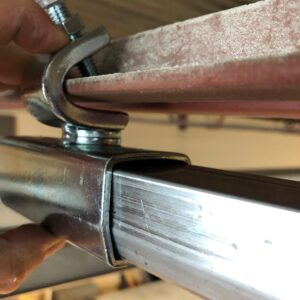 Beam Clamp Track Connector - Allows attachment to beam lip/flange or truss