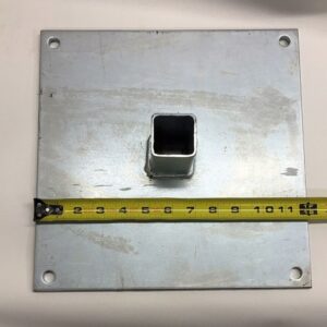 12 in. X 12 in. Floor Base Mount Base Plate 1/4" thick with Anchor Holes - Base Plate - Modular Frame Hardware